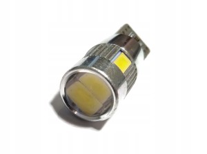 ŻARÓWKA LED POSTOJÓWKA 6 LED T10 W5W SOCZEWKA