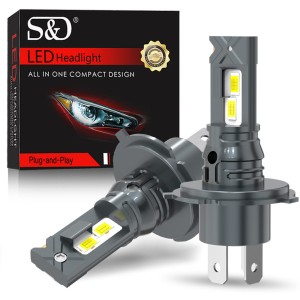 Żarówki LED H4 S&D Mini Bez Adapterów 16000LM 6500K 1:1 RETRIFY Ultra Ciche