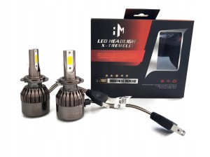 ŻARÓWKI LED H7 FLIP COB BARDZO MOCNE 16000lm 72W