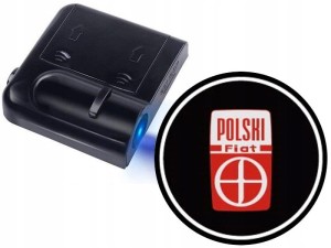 ŚWIATŁA LED POWITALNE LOGO FIAT BEZPRZEWODOWE 3D