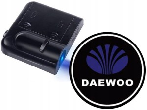 ŚWIATŁA LED POWITALNE LOGO DAEWOO BEZPRZEWODOWE 3D