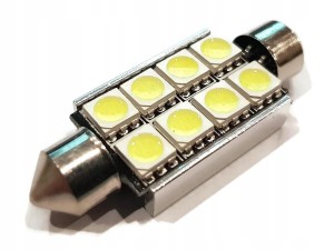 ŻARÓWKA 8 LED 5050 SMD RURKA 42mm C5W C10W CANBUS