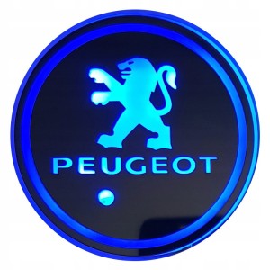 ŚWIATŁA LED LOGO PODKŁADKA PEUGEOT RZUTNIK RGB