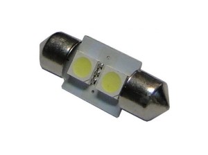 ŻARÓWKA 2 LED 5050 SMD RURKA 36mm C5W C10W FESTOON